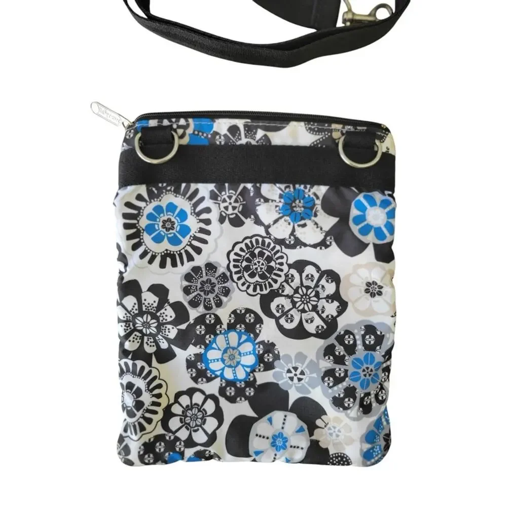 LeSportsac Floral Crossbody Bag - Black and Blue - Picture 2 of 5